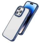 For iPhone 14 Pro hoco Golden Shield Frosted Phone Case(Blue) - 1