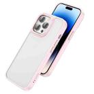 For iPhone 14 Pro Max hoco Golden Shield Frosted Phone Case (Pink) - 1