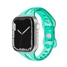 TPU 8-buckle Watch Band For Apple Watch Ultra 49mm / Series 8&7 45mm / SE 2&6&SE&5&4 44mm / 3&2&1 42mm(Transparent Cyan) - 1