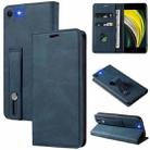 For iPhone SE 2022 / SE 2020 / 8 / 7 Wristband Magnetic Leather Phone Case(Dark Blue) - 1