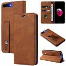 Wristband Magnetic Leather Phone Case For iPhone 7 Plus/8 Plus(Brown) - 1