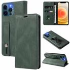 For iPhone 12 mini Wristband Magnetic Leather Phone Case (Green) - 1