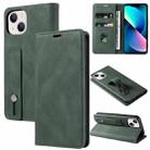 For iPhone 13 Wristband Magnetic Leather Phone Case(Green) - 1