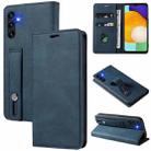 For Samsung Galaxy A13 4G Wristband Magnetic Leather Phone Case(Dark Blue) - 1