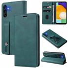 For Samsung Galaxy A13 4G Wristband Magnetic Leather Phone Case(Light Blue) - 1