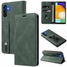 For Samsung Galaxy A13 5G Wristband Magnetic Leather Phone Case(Green) - 1