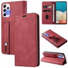 For Samsung Galaxy A53 Wristband Magnetic Leather Phone Case(Red) - 1