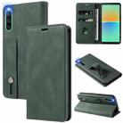 For Sony Xperia 10 IV Wristband Magnetic Leather Phone Case(Green) - 1