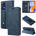 For Xiaomi Redmi Note 11 Global Wristband Magnetic Leather Phone Case(Dark Blue) - 1
