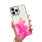 For iPhone 14 Pro Gold Halo Marble Pattern Phone Case(Pink) - 1