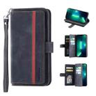 9 Card Slots Splicing Magnetic Leather Flip Case For iPhone 12 / 12 Pro(Black) - 1