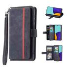 For Samsung Galaxy A03 166mm 9 Card Slots Splicing Magnetic Leather Flip Phone Case(Black) - 1