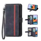 For Xiaomi Poco F3 9 Card Slots Splicing Magnetic Leather Flip Phone Case(Black) - 1