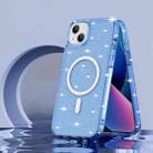 For iPhone 14 Plus Glitter Series Magsafe Magnetic Phone Case (Transparent Sierra Blue) - 1