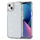 For iPhone 14 Plus Crystal Clear Glitter Airbag Phone Case (Transparent) - 1