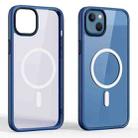 For iPhone 14 Ming Shield Series Magsafe Magnetic Phone Case (Blue) - 1