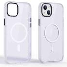For iPhone 14 Plus Ming Shield Series Magsafe Magnetic Phone Case (Frosted White) - 1