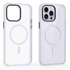 For iPhone 14 Pro Ming Shield Series Magsafe Magnetic Phone Case(Frosted White) - 1