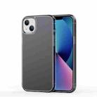 For iPhone 14 Crystal Clear Frosted Phone Case (Transparent Black) - 1