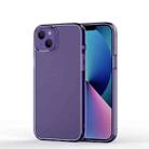 For iPhone 14 Crystal Clear Frosted Phone Case (Transparent Purple) - 1