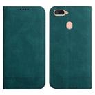 For OPPO A7 / A12 / A5s Strong Magnetic Leather Case(Green) - 1