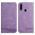 For OPPO A8 Strong Magnetic Leather Case(Purple) - 1