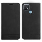 For OPPO A15 / A15s Strong Magnetic Leather Case(Black) - 1