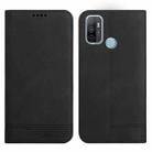 For OPPO A53 2020 Strong Magnetic Leather Case(Black) - 1