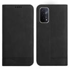 For OPPO A54 / A74 / A93 Strong Magnetic Leather Case(Black) - 1