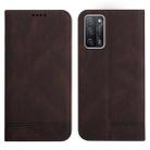 For OPPO A55 5G Strong Magnetic Leather Case(Brown) - 1