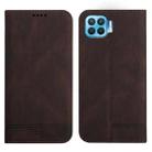 For OPPO A73 2020 / F17 Strong Magnetic Leather Case(Brown) - 1