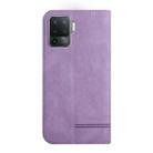 For OPPO A94 4G Strong Magnetic Leather Case(Purple) - 3