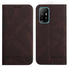 For OPPO A94 5G Strong Magnetic Leather Case(Brown) - 1