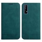 For Realme 7 4G Strong Magnetic Leather Case(Green) - 1