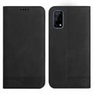 For Realme 7 5G Strong Magnetic Leather Case(Black) - 1