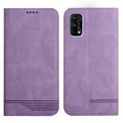 For Realme 7 Pro Strong Magnetic Leather Case(Purple) - 1