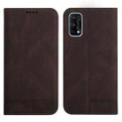 For Realme 7 Pro Strong Magnetic Leather Case(Brown) - 1