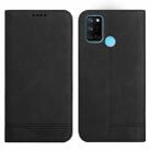 For Realme 7i Strong Magnetic Leather Case(Black) - 1