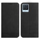 For Realme 8 4G / 8 Pro Strong Magnetic Leather Case(Black) - 1