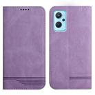 For Realme 9i Strong Magnetic Leather Case(Purple) - 1