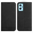 For Realme 9i Strong Magnetic Leather Case(Black) - 1