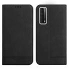 For Huawei P Smart 2021 Strong Magnetic Leather Case(Black) - 1