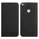 For Huawei P8 Lite Strong Magnetic Leather Case(Black) - 1