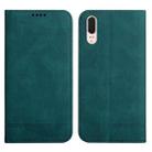 For Huawei P20 Strong Magnetic Leather Case(Green) - 1