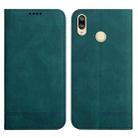 For Huawei P20 Lite Strong Magnetic Leather Case(Green) - 1