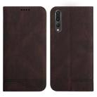For Huawei P20 Pro Strong Magnetic Leather Case(Brown) - 1