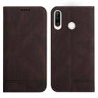 For Huawei P30 Lite Strong Magnetic Leather Case(Brown) - 1