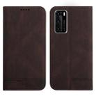 For Huawei P40 Strong Magnetic Leather Case(Brown) - 1