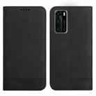 For Huawei P40 Strong Magnetic Leather Case(Black) - 1