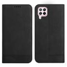 For Huawei P40 Lite Strong Magnetic Leather Case(Black) - 1